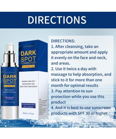 Le'phoqua Dark Spot Remover Cream 1.7 Fl Oz - SPF 30 for Face & Body | Fade Blemish & Hyperpigmentation | All Skin Types - Buy Online on GoSupps.com
