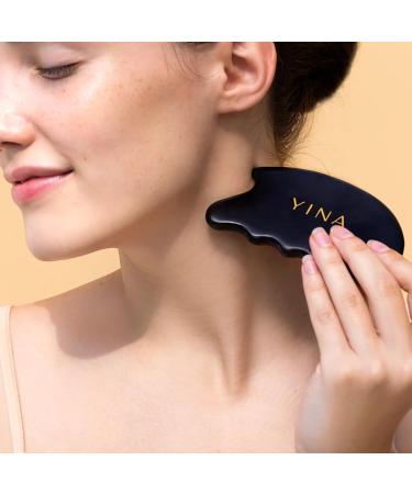 YINA Bian Stone Gua Sha for Face & Body | Sustainable Cruelty-Free Clean Skincare - Shop Internationally - Buy Online on GoSupps.com
