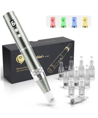 Beauty links electrical microneedling pen 0-2.5 mm with 4 LED light and 6 steps microneedle skin repair tool for face skin rejuvenation anti-acne anti-fold (including 10 needles cartridges)) - Buy Online on GoSupps.com