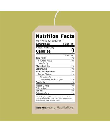 Arroyo Kitchen Osmanthus Oolong Tea - Premium Taiwanese Eco-Friendly Teabags | Natural Vegan Hot & Iced Tea - Buy Online on GoSupps.com