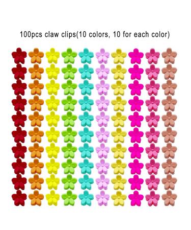 100 Pcs Colorful Flower Baby Hair Clips for Girls with Box - Toddler Hair Accessories - Buy Online on GoSupps.com