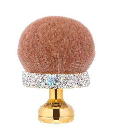 Large Makeup Brush for Bronze Blend Self Tan Back Applicator Provides Unblemished Application Without Streaking Kabuki Brush for Unblemished Oval Face Leg Makeup Brush with Rhinestones(white)