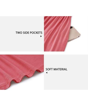 OUGES Womens V-Neck Floral Maternity Nursing Dress with Pockets - S Red - Buy Online on GoSupps.com