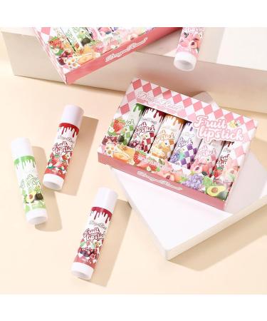 6 Pack Lip Balm Fruity Tinted Lip Balm Hydrating Lip Care Soft Natural Lip balm Sticks for Repair Chapped Lips or Dry Lips - Buy Online on GoSupps.com