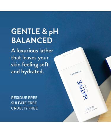 Native Body Wash - Sulfate, Paraben, and Dye-Free Natural Wash for Women and Men | Gentle and Hydrating Unscented Formula - 18 oz 2 Pack - Buy Online on GoSupps.com