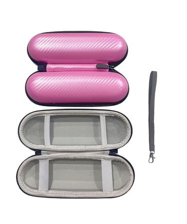 Portable Pink PU Leather Toothbrush Holder with Mesh Pocket for Accessories Storage - Ideal for Travel & Organization - Buy Online on GoSupps.com