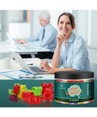 Hemp Gummies 50000mg Natural Hemp Oil Infused Fruit Flavored Gummy - 90 Gummies - Buy Online on GoSupps.com