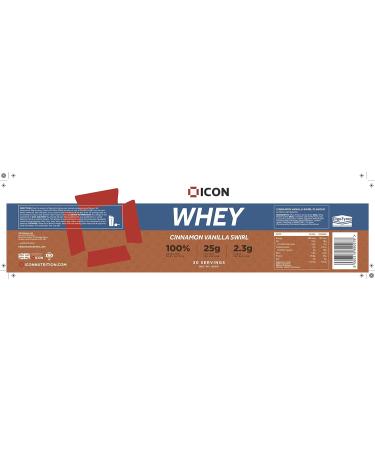 Whey Protein Powder Grass Fed Pure Low Carb Shake | Non-GMO Hormone Free - Cinnamon Vanilla Swirl 960g - 30 Servings - Buy Online on GoSupps.com