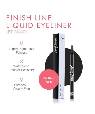 Beauty For Real Jet Black Liquid Eyeliner - 24-Hour Wear - Waterproof Formula - Buy Online on GoSupps.com