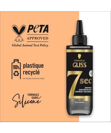 Schwarzkopf - Gliss - 7 Second Express Repair Treatment - Ultimate Repair - Dry and Damaged Hair - Shine and Resistance - Liquid Keratin and Black Pearl Serum - 200 ml - Buy Online on GoSupps.com