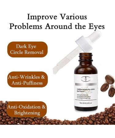 Caffeine Eye Serum Anti-Aging Caffeine Solution 5%-Caffeine Eye Serum Eye Serum For Dark Circles Hydrating Under Eye Serum Instant Eye Serum Anti Aging Anti Wrinkles & Eye Bag Quick Absorb-30ml - Buy Online on GoSupps.com