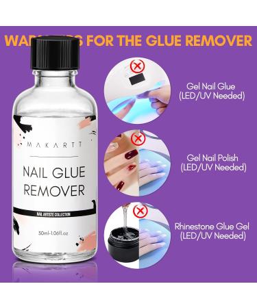Makartt Nail Glue Remover for Press on Nails 30ml Professional Nail Tips Artificial Nail Acrylic Fake Nail Adhesive False Nail Remover without Acetone - Buy Online on GoSupps.com