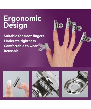 10 Nail Tip Clips for Quick Nail Shape Construction - Metal Nail Extension & Fiberglass Fixation Accessories for Home Salons - Buy Online on GoSupps.com