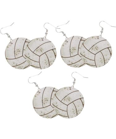 6 Pairs volleyball earrings dangle earrings Football Drop Earrings for women gifts earrings for women football earrings women womens gifts teardrop leather accessories lovers - Buy Online on GoSupps.com