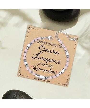 Stone Inspirational Bracelet Durable stone affirmation jewelry Elevate Spirit with Stone Inspirational Bracelet Empowering Gemstone Wristband Infused and Positive Energy Ideal for Daily Inspiratio - Buy Online on GoSupps.com