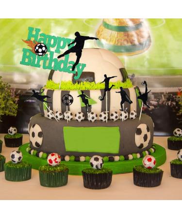7 Pieces Football Cake Topper Happy Birthday Football Cake Decorations Soccer Cake Topper Decorations for Boys Birthday Decorations Sports Themed Party Decorations Supplies - Buy Online on GoSupps.com