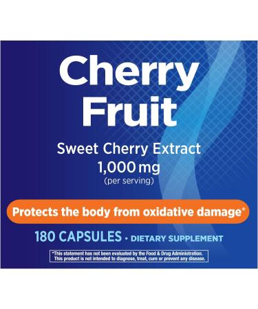 Nature's Way Cherry Fruit Extract 1000mg Potency - 180 Count (Pack of 1) - Buy Online on GoSupps.com
