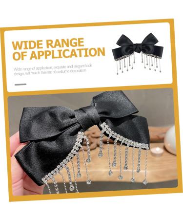 FRCOLOR Bow Hairpin Womens Hair Accessories Black Hair Clips Hair Accessories for Women Goody Hair Clips for Women For Hair Tiara Female Hairpin Tassel Yang Ying Rhinestones - Buy Online on GoSupps.com