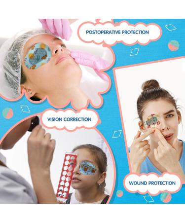 30pcs Cute Kids Adhesive Eye Patches - Breathable Light Blocking Bandages for Toddlers | International Shipping - Buy Online on GoSupps.com
