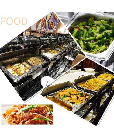 9L Stainless Steel Chafing Dish Set Buffet Silver Catering Warmer Set Rectangle Chafing Dish Set for Buffet Catering Kitchen Party(Color:Single Grid) - Buy Online on GoSupps.com