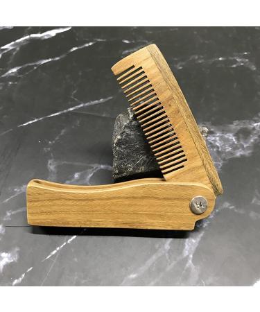 Premium Sandalwood Folding Beard Comb for Men | Antistatic Eco-Friendly & Perfect for Grooming - Buy Online on GoSupps.com