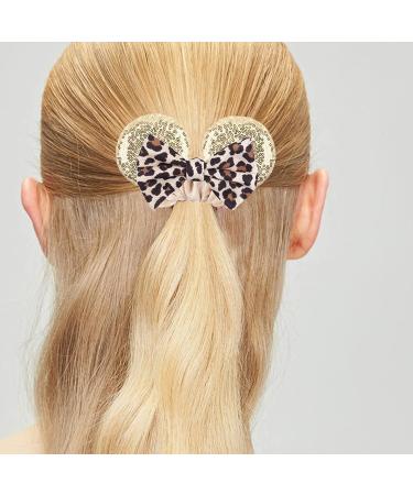 FACHPINT 8pcs Mouse Ears Velvet Bow Hair Scrunchies for Girls and Women - Red/Leopard - Buy Online on GoSupps.com