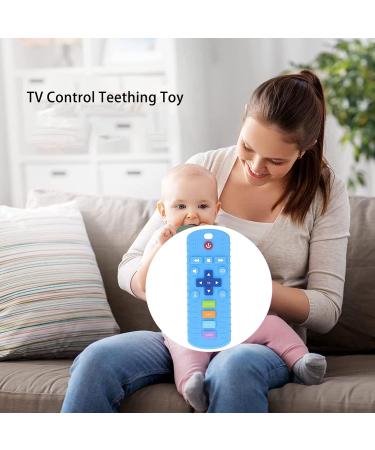 Sky Blue Silicone TV Control Teething Toy for Infants and Toddlers - Food Grade Teething Toy - Buy Online on GoSupps.com
