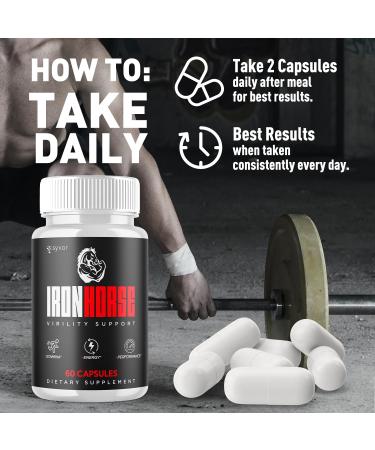 (2 Pack) Iron Horse Supplement Pills Official Iron Horse Pills for Men with All Natural Ingredients Advanced IronHorse Capsules Supporting Health and Wellness with Premium Vitamins (120 Capsules) - Buy Online on GoSupps.com