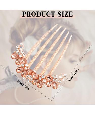 4 PCS Rhinestone Hair Comb Set - Non-Slip Metal Slides with Sparkly Butterfly Design for Women and Girls - Buy Online on GoSupps.com
