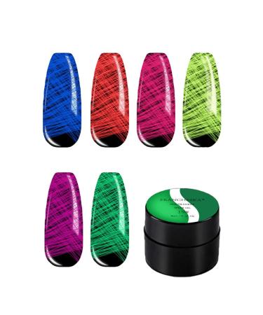 Spider Gel Nail Polish | Odorless Glow in The Dark Spider Gel - 8ml Nail Art Liner Gel Highlight Nails Manicure Kit Beautiful for Home DIY Nail Salon Dedaiby