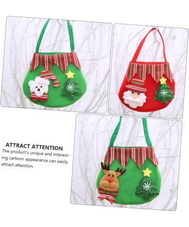 COLLBATH 3pcs Christmas Bag Candy Bags Christmas Storage Tote Christmas Tote Bags Party Supplies Cloth - Buy Online on GoSupps.com