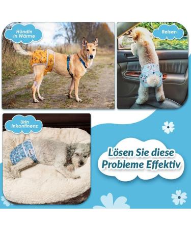 Slowton Dog Diapers for Bitches - Washable Soft Eco-Friendly Adjustable Heat Pants for Incontinence & Heat - 3 Pack - Buy Online on GoSupps.com