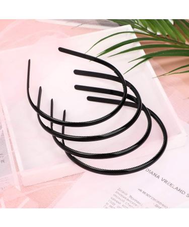 4 Pieces Thin Plastic Headbands with Teeth - DIY 8mm Wide Hair Accessories | International Shipping - Buy Online on GoSupps.com