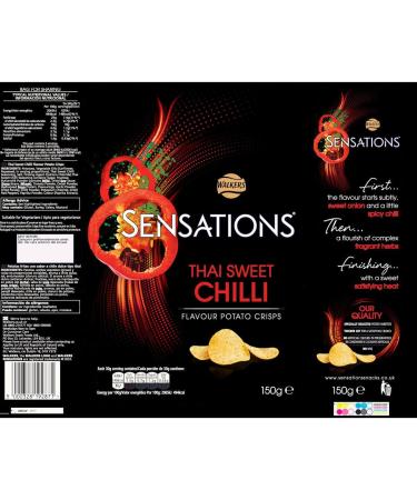 Walkers Sensations Thai Sweet Chilli Crisps 4 Bags & Sensations Roast Chicken & Thyme Thick Cut Premium Potato Crisps 2 Bags Sharing Bag 150g Boxed Slamtech - Buy Online on GoSupps.com
