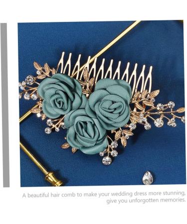 Beaupretty Flower Hair Accessories Rose side combs for women wedding bridal headpieces bride hair wedding big bows red bow hair claw clips for girls hair clips bow tie alloy Miss - Buy Online on GoSupps.com