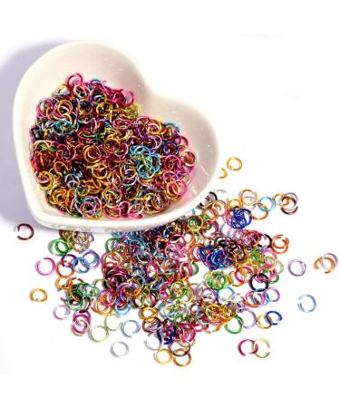 Nail Piercing Dangle Rings Mix Color Open Loops Jewelry DIY Nail Art Charms Glitter 3D Rhinestones Acrylic Decoration - Box of Metal Alloy Designs - Buy Online on GoSupps.com