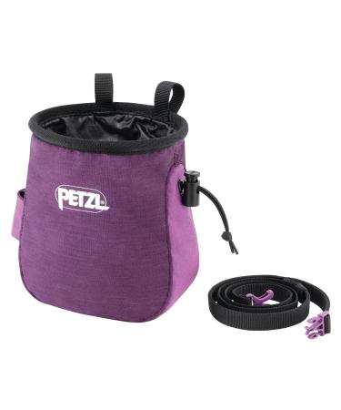PETZL Saka Large Chalk Bag Ergonomic Shape One Size Violet