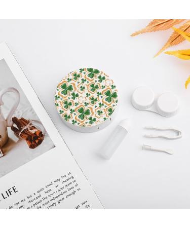 St. Patrick's Day Irish Shamrock Contact Lens Case - Portable Travel Box with Mirror - Buy Online on GoSupps.com