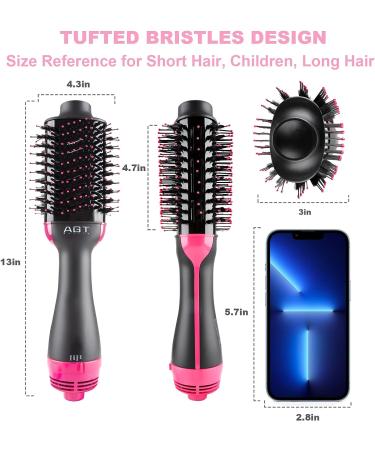 Hot Air Brush 4 in 1 Hair Dryer Volumizer - Salon Styling at Home | Ceramic Coating | 1200W C-black - Buy Online on GoSupps.com