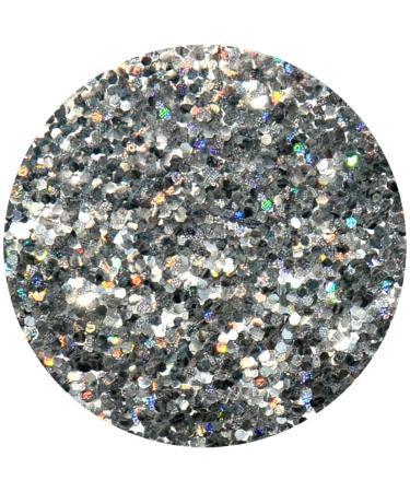 Eulenspiegel Eulenspiegel 907443 - Holographic Organic Silver Coarse Glitter 6g Biodegradable Face & Body Glitter