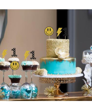 Ambishi 24pcs One Happy Dude Cupcake Toppers/Hippie Theme 1st Birthday/Baby Shower Party Decoration Cupcake Picks/Groovy One Cool Dude Birthday Party Decor Cake Topper - Buy Online on GoSupps.com