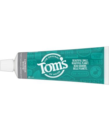Tom's of Maine Luminous White Clean Mint Toothpaste 85 ml (Pack of 1) 85 ml (Pack of 1) PureActiv Fresh Mint - Buy Online on GoSupps.com