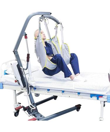 Patient Lift Sling with Four Point Support Medical Patient Lift Mesh Sling with Commode Cutout for Bariatric Nursing Caregiver Elderly Disabled