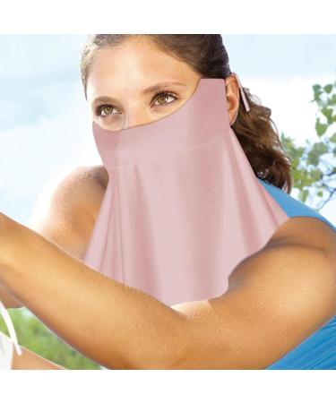 Sun Protection Masque Neck Gaiter Sun Masque Sun Face Cover Breathable Full Face Shield Face Scarf Cover Cooling Sunscreen Masque for Men Women Pink - Buy Online on GoSupps.com