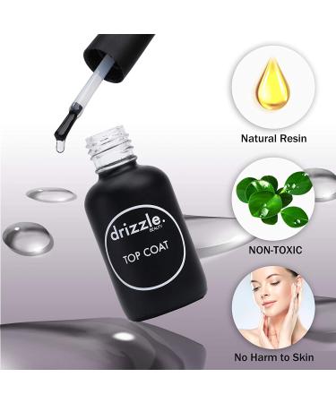 Drizzle Beauty Gel Top & Base Coat Set | 15ml 3 Pcs | No Wipe, Long Lasting Shine & Matte | Soak Off UV LED Gelpolish - Buy Online on GoSupps.com