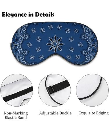 Blue Paisley Sleep Mask for Women - Adjustable Eye Shades Cover with Elastic Strap | Perfect for Comfortable Sleep - Buy Online on GoSupps.com