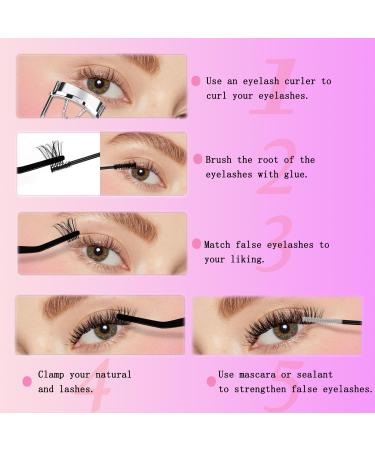 Buy Lash Clusters Magnetic Eyelashes - 280 Pcs DIY Individual Lashes Kit | Reusable Soft Natural False Eyelashes 9-16mm Length - Perfect for Home Makeup - Buy Online on GoSupps.com