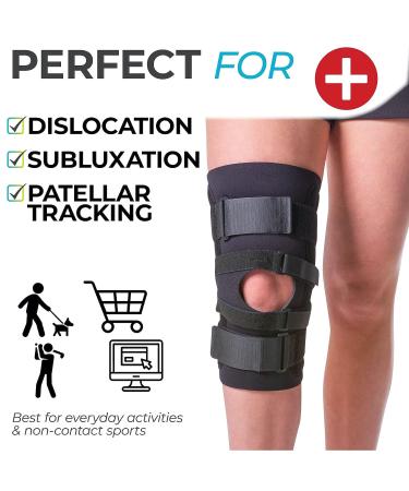 BraceAbility J Patella Knee Brace - Lateral Stabilizer for Dislocation and Subluxation - Left/Right Kneecap Support (Large) - Buy Online on GoSupps.com