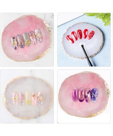 ZJchao Resin Nail Art Palette Nail Art Painting Gel Palette Manicure Color Drawing Palette Nail Skill Practice Display Board Tool - Buy Online on GoSupps.com