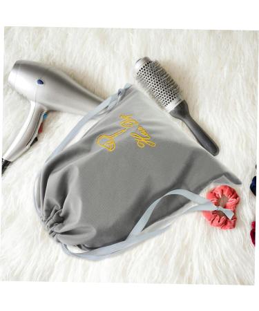 Healeved Fabric Hair Dryer Bag Drawstring Hair Dryer Travel Pouch Hair Dryer Storage Grey 30.00X25.00X0.50CM Grey - Buy Online on GoSupps.com